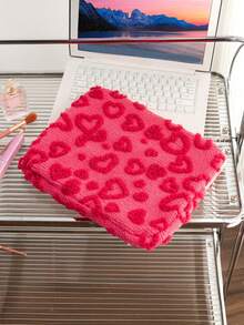 Winter New Heart-Shaped Plush Laptop Sleeve, Cute IPad Case, Student Tablet Protective Cover, Suitable For 11-Inch/13-Inch/15-Inch Devices, Convenient For Commuting, Business Trips, And Office Use. Laptop Case Laptop Cover Computer Bag Laptop Bag Water Resistant For Business For College Back To School - Multicolor - View 4