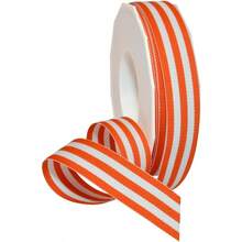 zxr Morex Ribbon - Cinta Decorativa de poliéster de grogrén a Rayas 18.2 m Anaranjado 7/8 in 1125 - Anaranjado - Ver 1