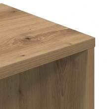 Libreria vidaXL in legno composito di rovere artigianale, 34x31x112 cm - Castano - Visualizzare 7