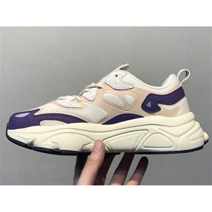 Couple Dad Retro Casual Sports Running Shoes - Grape Purple - View 1