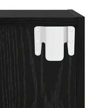 Mobiletto a muro vidaXL, effetto rovere nero, 37 x 37 x 37 cm, materiale a base di legno - nero - Visualizzare 10
