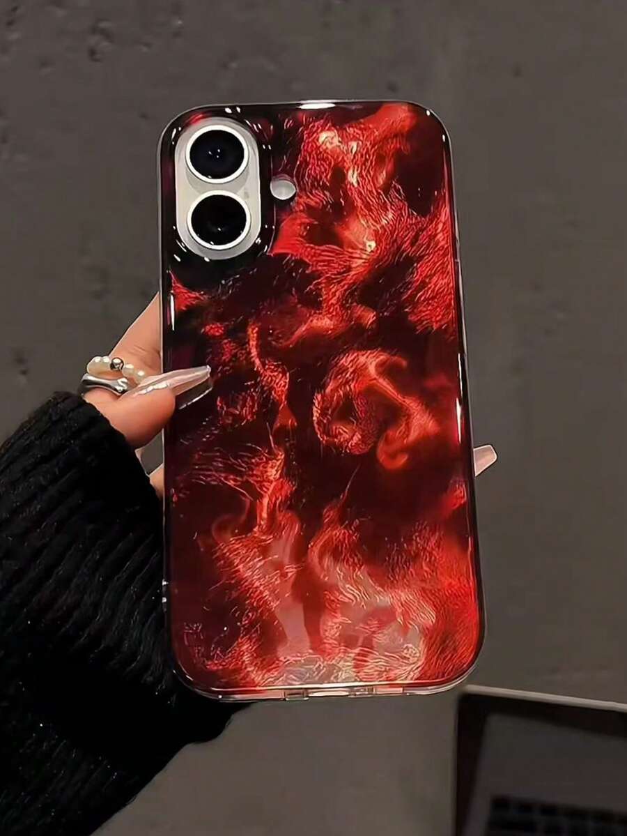 Tortoise Shell Tie-Dye Painted High-End Minimalist Silver Feather Soft Case Compatible With Iphone 17/17 Pro Max/ 15/16/16 Pro/ 15 Pro Max, P13/P14, P11/P12 Anti-Fall, XS/XR/7/8/P/8 Plus, A14/A15, S23 Ultra, A50/A12/A32/A52/A72/A51/A21S/A13/A14, S22 Ultra, S23, A33/A53, S20 FE - Splicing - View 1