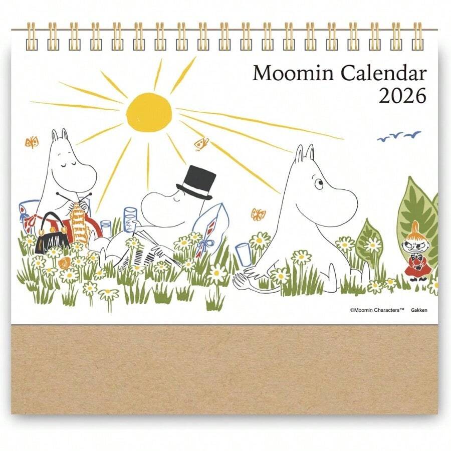 学研ステイフル 2026 カレンダー ムーミン 壁掛け リング AM15037 2026年 1月始まり - 卓上 - チェックする 1