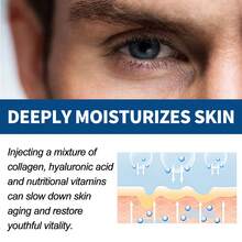 EAST MOON 3pcs Men's Cream With 5.29 Oz Of Collagen, Moisturizing Complex With Retinol | Rich In Hyuronic Acid, Firms And Repairs Skin, Replenishes Skin Moisture, Smoothes Facial Care, Moisturizes, Smears, Lifts And Restores Youth And Vitality Cream. Father's Day Gift - Blue - View 4