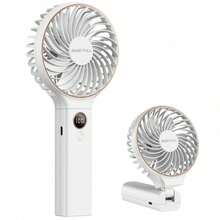 Sweetfull Handheld Electric Fan, 6-Speed Adjustable, LED Display, Portable Mini Travel Fan With Power Bank, USB Foldable Fan For Women, Essential For Spring & Summer, Bridesmaid Gift, Room, Bedroom Decor, Beach, Travel, Men & Women, Vacation, Summer, Holiday,Outdoor,Garden,Travel Essentials,Portable Essentials,Beach Essentials,Graduation Season,Commencement,Graduation Ceremony,Graduation Gift,Graduation Present,Graduation Gift,Graduation Present,Congrats Grad,Congratulations Graduate,Valedictorian,Finish School,Graduation Party,Outdoor Essentials,Travel Portable,Hiking Essentials,Camping Essentials,Portable Tools,Summer Essentails,Summer Portable - 彩色 - 查看 12