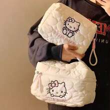 SANRIO 1件装节日礼物Hello Kitty时尚化妆包，大容量化妆品收纳袋，手提包，桌面收纳，化妆间装饰，化妆包，旅行必备 - 彩色 - 查看 8