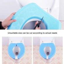 Waterproof Toilet Seat Cover Pad Designed For Bathroom Use, Offering A Soft And Protective Closestool Mat And Toilet Lid Accessory Perfect For Home Decor, Helping Keep The Seat Clean And Comfortable While Adding A Practical Touch To Daily Bathroom Essentials