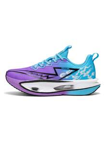 Plus Size Men's Carbon Plate Professional Running Shoes, Popcorn Sole, Thick Dual-Sided Sports Shoes For Outdoor Running, Autumn/Winter