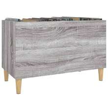 Armário para discos de vinil vidaXL Sonoma cinza, 74,5 x 38 x 48 cm, em madeira. - Cinza - Ver 1