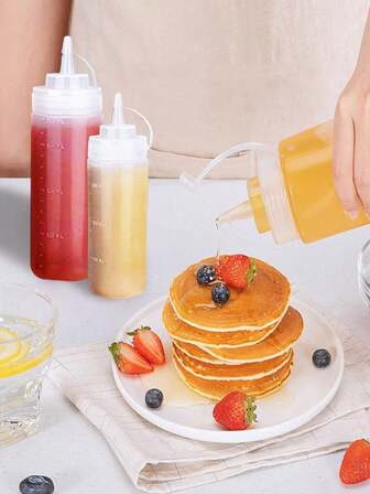 1pc Solid Color Sauce Squeeze Bottle, Multifunction Salad Dressing For Kitchen