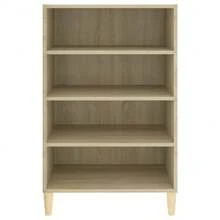 Buffet vidaXL Chêne Sonoma 57x35x90 cm Matériau à base de bois - Tabac - Voir 4