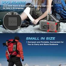 Multifunctional Solar Hand-Crank Charger Emergency Radio With Charging Function For Mobile Phones; High-Quality Portable Radio Light For Emergencies And Disaster Relief; Efficient And Cost-Effective. - 白色 - 查看 6