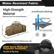 3 In 1 Military Backpack Travel Duffle Bag For Weekender Gym Traveling Workout Deployment Tan Small 30L 3-In-1 Gym Bag - CAMO - View 2