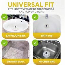 ml ShowerShroom - Receptor de Drenaje de Cabello para Ducha Tina y Lavabo de baño no impedirá el Flujo de Agua Receptor de Pelo de Tina para Drenaje sin Necesidad de instalación10101 - Blanco - Ver 5