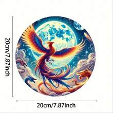 CIFbuy Legendary Phoenix Dragon Moon Tapestry | Extra Large Vibrant HD Printed Fabric Wall Art | Mystical Celestial Bedroom Decor Poste - 彩色 - 查看 11