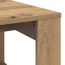 Table basse vidaXL en chêne artisanal 102 x 50 x 35 cm, matériau à base de bois - Tabac - Voir 8