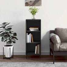 Buffet vidaXL Noir 34,5 x 32,5 x 90 cm Matériau à base de bois - Noir - Voir 2