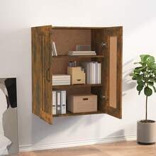 Armario de pared vidaXL, roble ahumado, 69,5 x 32,5 x 90 cm - Marrón - Ver 2