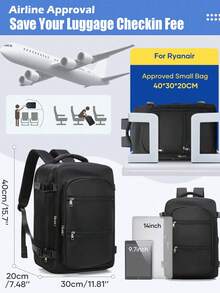 男女通用大容量真空压缩旅行背包，航空认证防水尼龙徒步背包，便携式真空压缩气囊背包，户外旅行必备