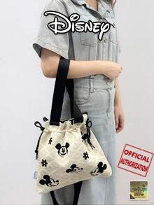 Disney Túi đeo vai dây rút họa tiết chuột  hoạt hình, túi xách tay tiện dụng cho mua sắm, du lịch, phối đồ hàng ngày, dự tiệc, quà tặng ngày lễ. - Nhiều màu - Xem 10