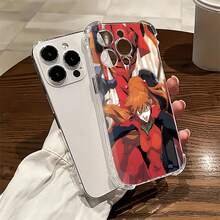 Chica Robot Anime Roja. Esta elegante funda es compatible con los modelos  16, 15, 14 Pro Max, 13, 12, 11, XR y XS Plus. Fabricada en silicona TPU, ofrece protección contra golpes y caídas, además de una sensación superior. Es un regalo ideal para familiares, amigos y seres queridos, y una opción perfecta para Navidad.fundas para celular,accesorios para celular,fundas para  13,funda  13,funda  16,funda  17,protector para ,funda  14,fundas  12,fundas  14,funda  17 pro max,fundas  13,fundas>, - transparente - Ver 3