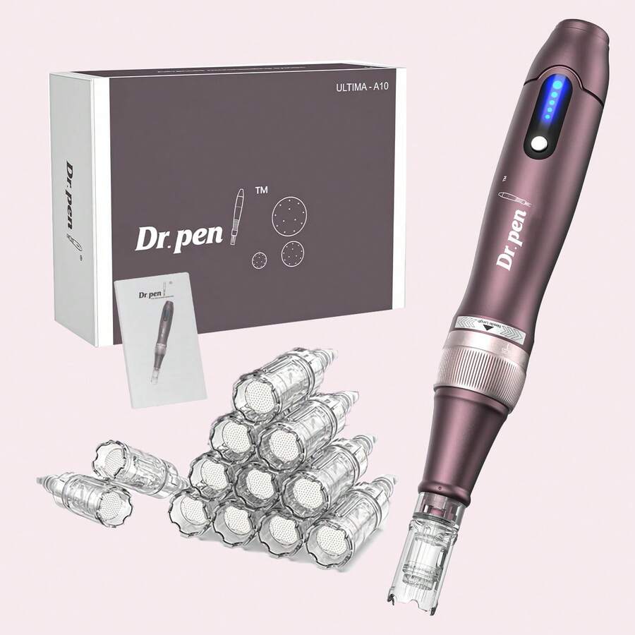 Dr.Pen A10 Professional Wireless Skin Care Pen With 12 Nano Needles To Replace Ink Cartridges, Adjustable Skin Care Equipment, Gift - A10+12Nano - Xem 1