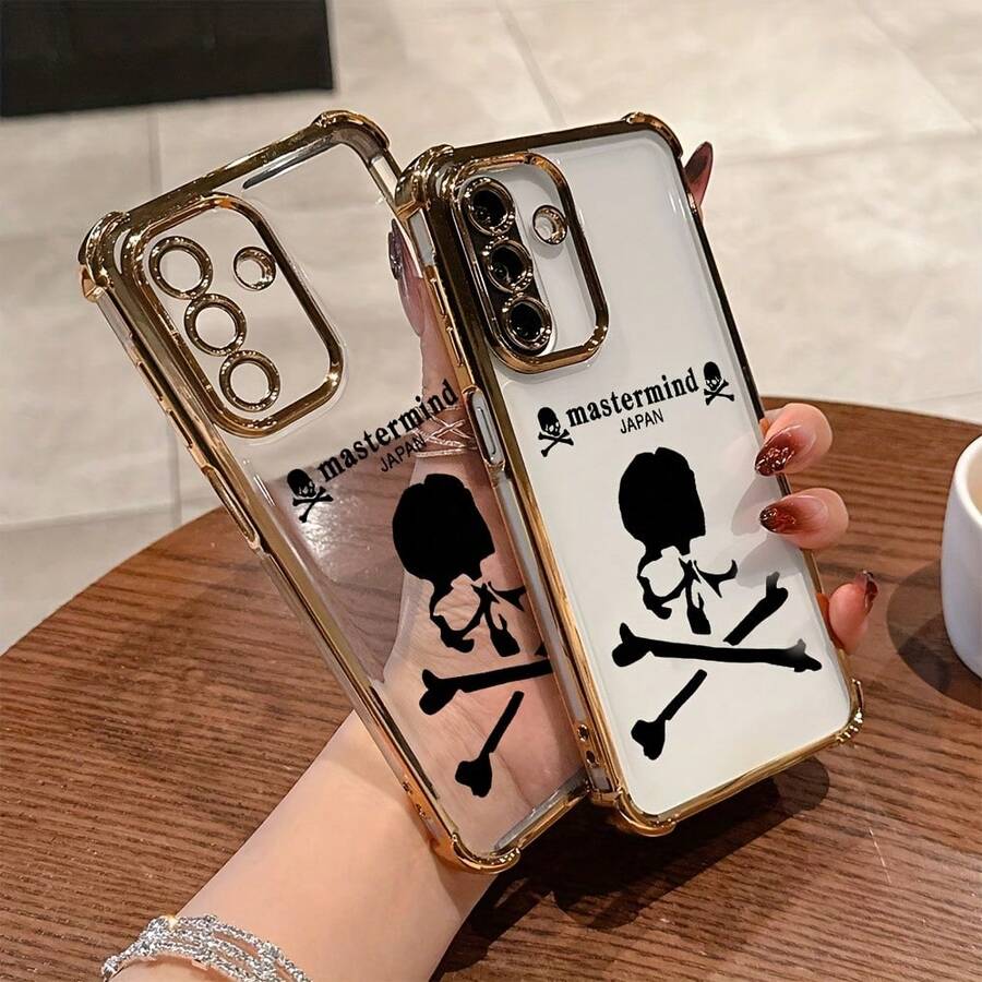 Funda de teléfono de moda japonesa con diseño de calavera M-Masterminds para Samsung Galaxy A26 A36 A55 A35 A06 A16 A05 A14 A24 A34 A54 A15 A05S A25 A23 A33 A53 A73 A13 4G 5G, a prueba de golpes, transparente y suave. - Mezcla de colores - Ver 1