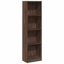 Bibliothèque vidaXL aspect chêne brun 40 x 24 x 143 cm, matériau à base de bois - Tabac - Voir 3