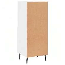 Aparador vidaXL blanco brillante 34,5x34x90 cm Material a base de madera - Blanco - Ver 8