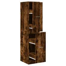 Mobiletto da farmacia vidaXL in rovere affumicato, 30x41x144,5 cm, materiale a base di legno. - Castano - Visualizzare 3