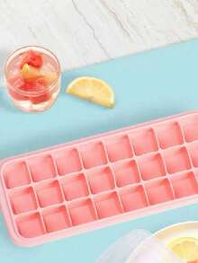 1 Piece 24/14-Cavity Ice Tray Mold With Transparent Lid, Silicone Maker, Easy Release Stackable Ice Mold, Suitable For Summer Drinks And Freezing, Perfect For Kitchen, Parties, And Home Use - Multicolor - View 6