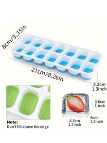 1 Piece 24/14-Cavity Ice Tray Mold With Transparent Lid, Silicone Maker, Easy Release Stackable Ice Mold, Suitable For Summer Drinks And Freezing, Perfect For Kitchen, Parties, And Home Use - Multicolor - View 11