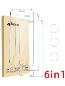 Bộ 6 miếng dán màn hình cường lực, tương thích với iPhone 17 Pro Max. Bao gồm 3 miếng dán màn hình cường lực độ phân giải cao và 3 miếng dán bảo vệ ống kính camera. Độ cứng 9H, thiết kế viền chống vỡ, phù hợp với tất cả các dòng 11/12/13/14/15/16 Pro Max/17 Pro Max. Miếng dán màn hình thiết yếu cho sử dụng hàng ngày, văn phòng và nhà. Chống nước, chống sốc, chống rơi, chống trầy xước. - Trong sáng - Xem 16