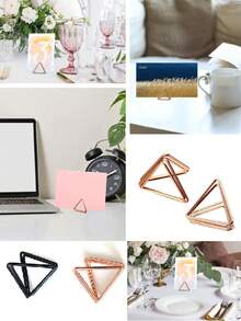 20pcs/Set Table Number Card Holders - Wedding Seating Place Card Clips | Name Card Stands | Photo Card Display Racks, Suitable For Parties - Multicolor - View 4