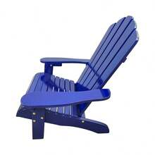 Silla roja de balancín para niños - Interior o Exterior - Adecuada para niños - Duradera RR LVVE - Azul + Madera maciza - Ver 5