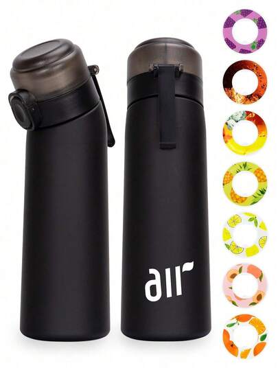 1pc Sports Water Bottle With 1 Random Circular Flavor Pod, 0 Sugar 0 Calorie Flavor Pod, Outdoors, Birthday Gift Drinking Water Bottle