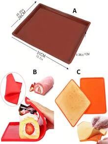 Thảm nướng bánh cuộn Thụy Sĩ kích thước 12,2" x 10,23", khuôn silicon nướng bánh cuộn Thụy Sĩ, dụng cụ làm bánh, đồ dùng nhà bếp, phụ kiện nhà bếp, đồ dùng cho năm học mới, đám cưới, tiệc tùng, đồ dùng cho đám cưới và sinh nhật, trang trí nhà cửa và tiệc tùng. - Nhiều màu - Xem 2