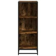 Libreria vidaXL in rovere affumicato, 40x35x107,5 cm, realizzata in legno. - Castano - Visualizzare 4