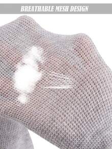 Extra Wide Non-Binding Diabetic And Circulatory Over The Knee Socks With Cushioned Sole - Xám - Xem 6