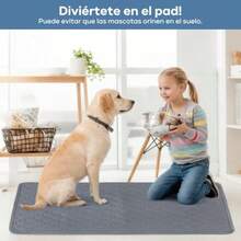 ml 2 Piezes Almohadilla de Orina para PerrosAlmohadilla para orinar súper Absorbente de 70x50cm Tapete Entrenador para Perro Lavable y Reutilizable Antideslizante Almohadilla para Mascotas10101 - Gris - Ver 7