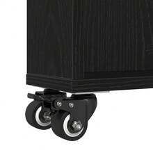 Chariot de rangement étroit vidaXL Chêne noir 48 x 13 x 68 cm - Noir - Voir 7