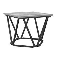 vidaXL Couchtisch 3 Stk. Graues Sonoma Ingenieure Holz und Stahl - Grau - Übersicht 5
