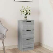 Aparador vidaXL Gris Sonoma 30x30x70 cm Material a base de madera - Gris - Ver 3