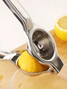 1pc Stainless Steel Lemon Squeezer, Manual High Efficiency Juicer, Simple To Use, Suitable For Home & Commercial Use, Fits Various Fruits, Easy To Clean, Fresh Juice Extraction Essential - Multicolor - View 2
