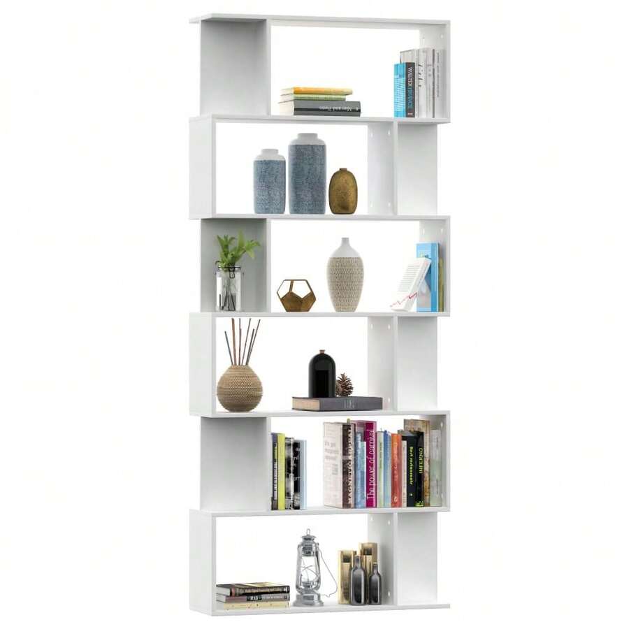 étagère/séparateur de pièce vidaXL blanc 80 x 24 x 192 cm, matériau à base de bois - Blanc - Voir 1