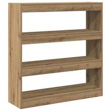 Libreria vidaXL in rovere artigianale, 100 x 30 x 103 cm, in legno composito. - Castano - Visualizzare 3