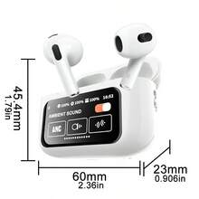 Wireless Earbuds, ENC Noise Cancelling Ear Buds With Smart Touchscreen Case, 48H Playtime For Sports & Working, Bass Stereo Sound, Bluetooth 5.4 Headphones - 白色 - 查看 7