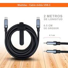 BLACK+DECKER  Doble To USB-C 2 Ms BZMTUS con Carga Rápida 3.0A Transferencia de Datos  Liso en Color  Compate con Disitivos To C Teléfonos Table y Más - como en la foto - Ver 2