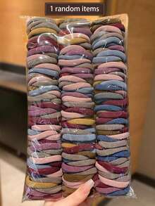 100 chiếc/50 chiếc/1 bộ Dây buộc tóc Morandi đơn giản, co giãn cao, không gây hư tổn cho tóc dành cho nữ, màu đen, xanh dương, đỏ, kaki, hồng, dây buộc tóc liền mạch co giãn cao - Màu ngẫu nhiên, phụ kiện tóc thời trang, thanh lịch, tối giản, phù hợp cho các hoạt động hàng ngày, phù hợp cho tóc đuôi ngựa và tóc tết, phù hợp cho sử dụng hàng ngày và ngoài trời, phụ kiện tóc bốn mùa, dây buộc tóc, kẹp tóc đuôi ngựa, dây chun buộc tóc, dây buộc tóc bằng cao su, dây buộc tóc, dây chun buộc tóc, trang điểm làm đẹp, phụ kiện đội đầu cho trang phục thể thao phòng tập thể dục. - Nhiều màu - Xem 8