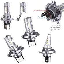 ASDDomary H4 9003 HB2 80W 8000LM 8000K Kit de Bombillas LED para Faros antiniebla Kit de luz Alta y Baja Brillante 1 uds/2 uds - como en la foto - Ver 1